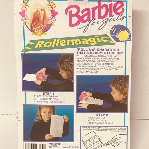 Vtg Barbie Roller Magic -Rubber Stamper New in Sealed Package~MATTEL - Picture 8 of 9